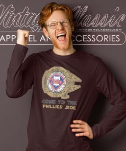 Come To The Philadelphia Phillies Side Star Wars Long Sleeve Tee