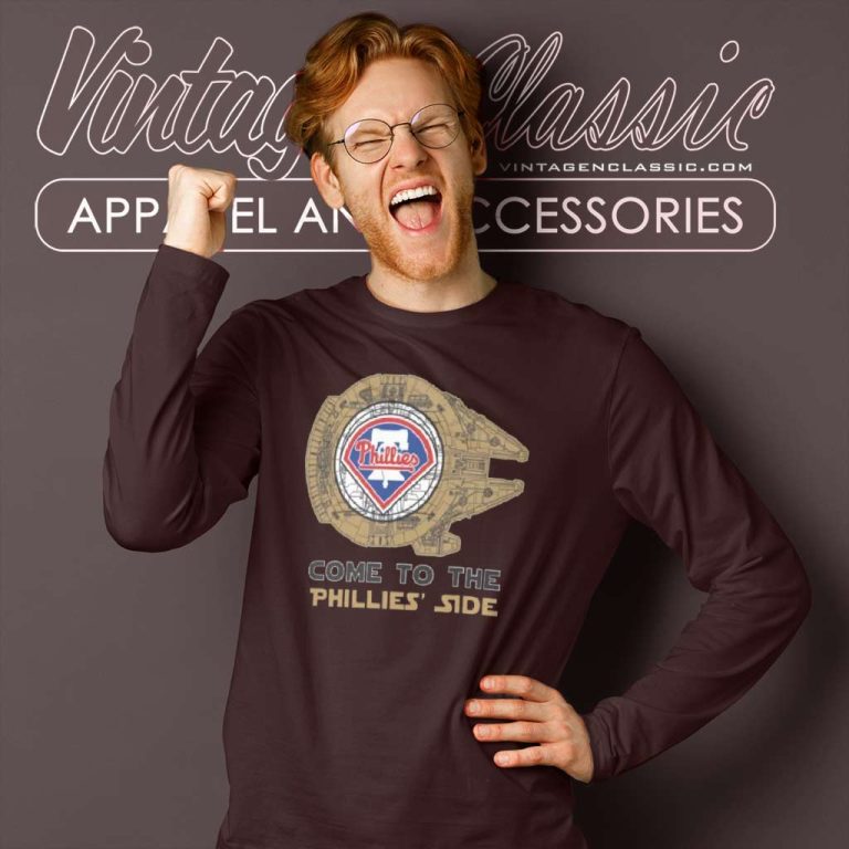 Come To The Philadelphia Phillies Side Star Wars Long Sleeve Tee Come To The Philadelphia Phillies Side Star Wars Long Sleeve Tee