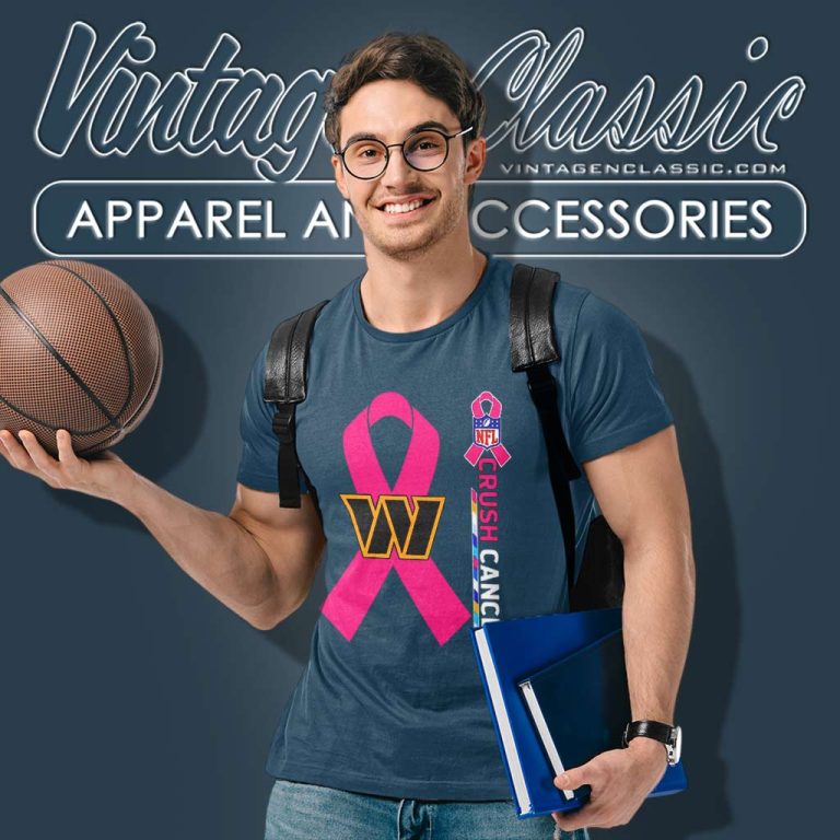 Commanders Nfl Crush Cancer 2023 T Shirt Commanders Nfl Crush Cancer 2023 T Shirt