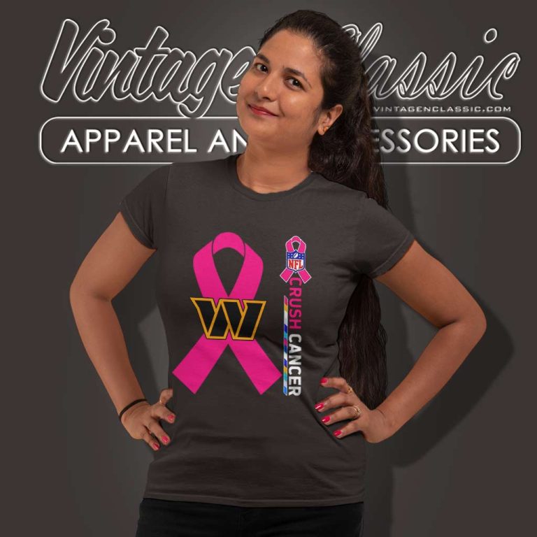 Commanders Nfl Crush Cancer 2023 Women TShirt Commanders Nfl Crush Cancer 2023 Women TShirt