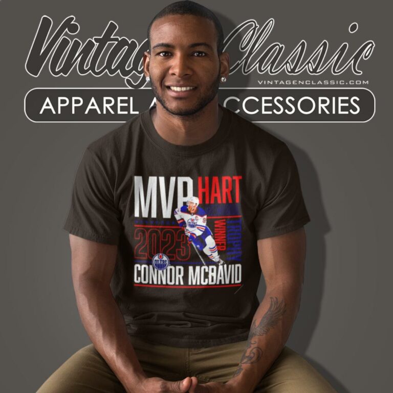 Connor Mcdavid Edmonton Oilers 2023 Hart Trophy Winner Mvp T Shirt Connor Mcdavid Edmonton Oilers 2023 Hart Trophy Winner Mvp T Shirt