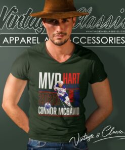 Connor Mcdavid Edmonton Oilers 2023 Hart Trophy Winner Mvp V Neck TShirt