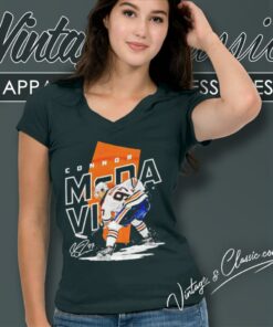 Connor Mcdavid Edmonton Oilers Number 97 Signature V Neck TShirt