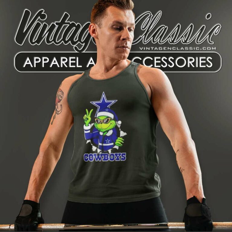 Cool Grinch Dallas Cowboys Christmas Nfl Tank Top Racerback Cool Grinch Dallas Cowboys Christmas Nfl Tank Top Racerback