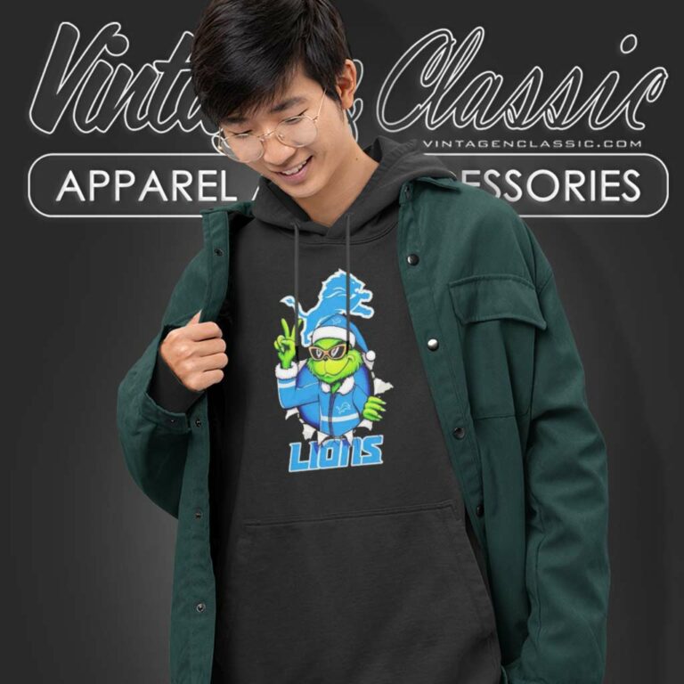 Cool Grinch Detroit Lions Christmas Nfl Hoodie Cool Grinch Detroit Lions Christmas Nfl Hoodie
