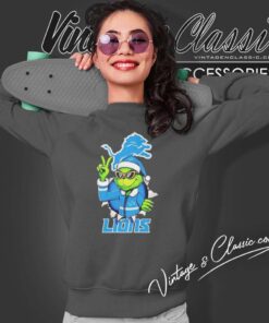 Cool Grinch Detroit Lions Christmas Nfl Sweatshirt