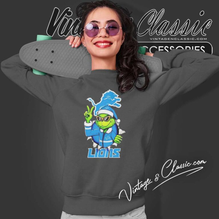 Cool Grinch Detroit Lions Christmas Nfl Sweatshirt Cool Grinch Detroit Lions Christmas Nfl Sweatshirt