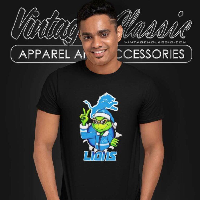 Cool Grinch Detroit Lions Christmas Nfl T Shirt Cool Grinch Detroit Lions Christmas Nfl T Shirt