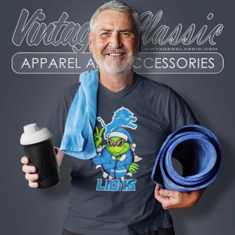 Cool Grinch Detroit Lions Christmas Nfl V Neck TShirt Cool Grinch Detroit Lions Christmas Nfl V Neck TShirt