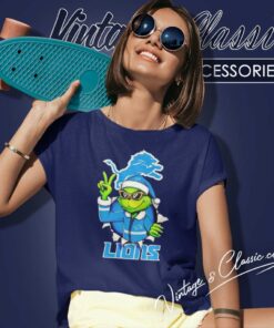 Cool Grinch Detroit Lions Christmas Nfl Women TShirt