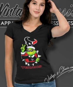 Cool Grinch Houston Texans Christmas Nfl Football Shirt 5 Cool Grinch Houston Texans Christmas Nfl Football V Neck TShirt