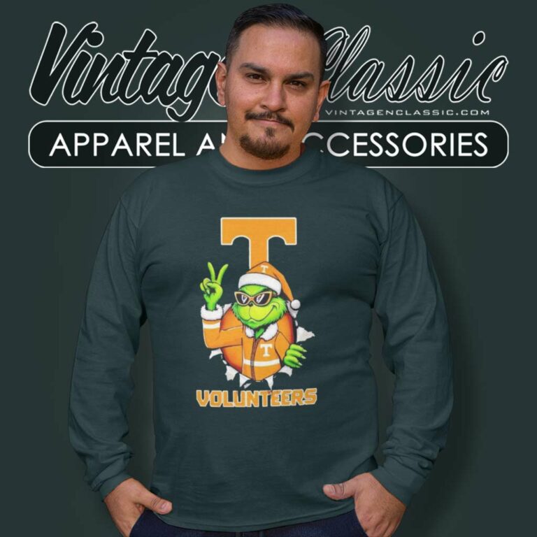 Cool Grinch Tennessee Volunteers Christmas Ut Long Sleeve Tee Cool Grinch Tennessee Volunteers Christmas Ut Long Sleeve Tee