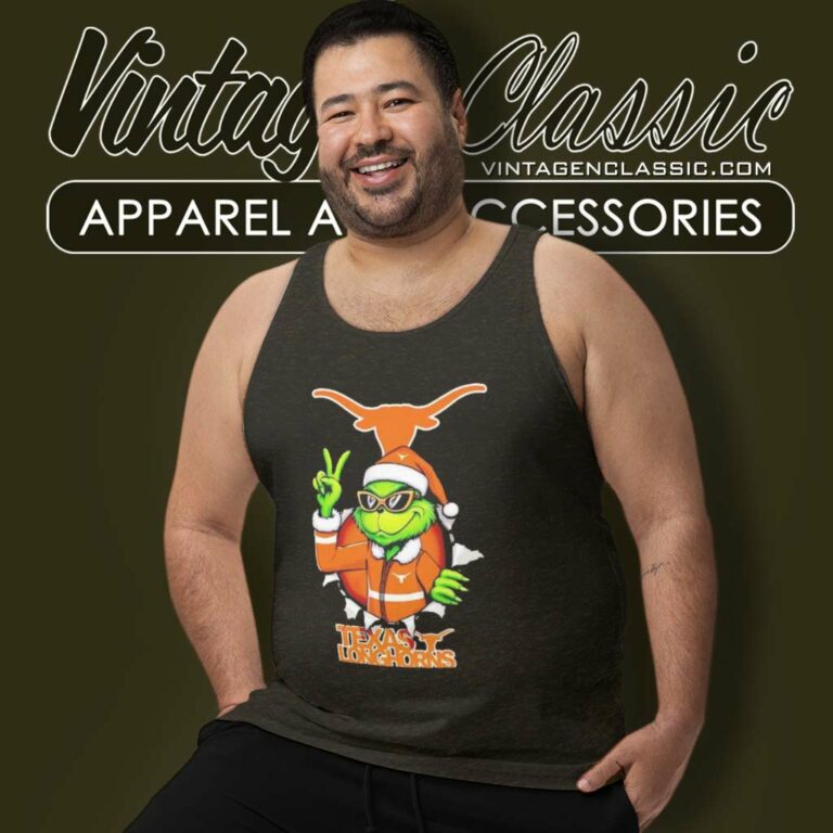 Cool Grinch Texas Longhorns Christmas Ncaa Football Tank Top Racerback Cool Grinch Texas Longhorns Christmas Ncaa Football Tank Top Racerback