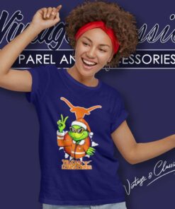 Cool Grinch Texas Longhorns Christmas Ncaa Football Women TShirt