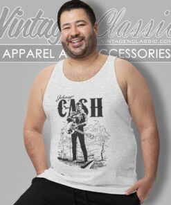 Cool Man Johnny Cash Art Tank Top Racerback