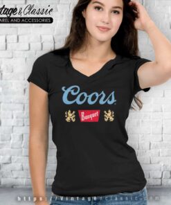 Coors Banquet Beer Logo V Neck TShirt