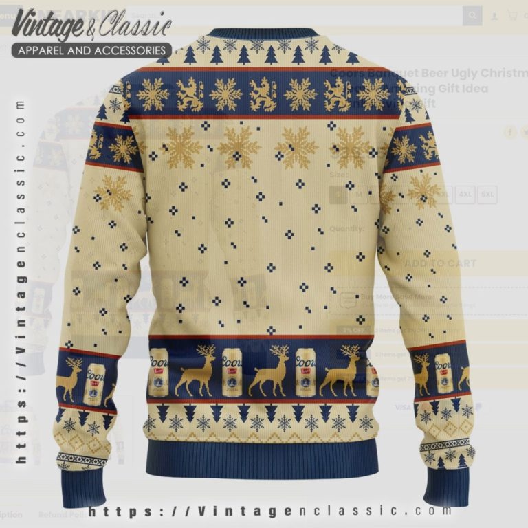 Coors Beer Logo Ugly Christmas Sweater back Ugly Sweater Coors Beer Logo Ugly Christmas Sweater back Ugly Sweater