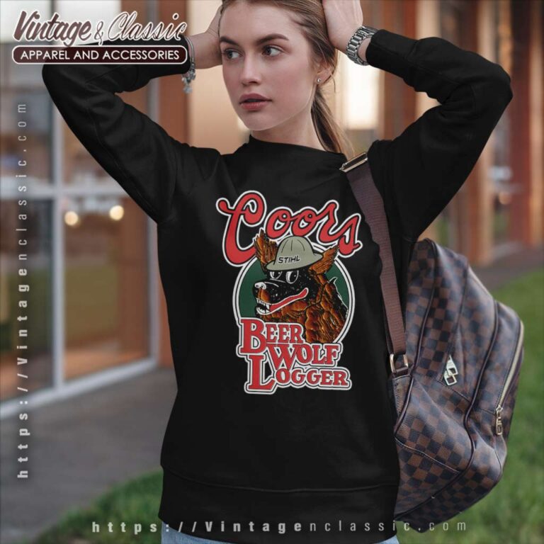 Coors Beer Wolf Logger Sweatshirt Coors Beer Wolf Logger Sweatshirt
