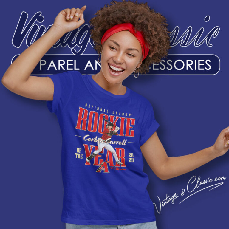 Corbin Carroll Arizona Diamondbacks 2023 Nl Rookie Of The Year Women T Shirt Corbin Carroll Arizona Diamondbacks 2023 Nl Rookie Of The Year Women T Shirt