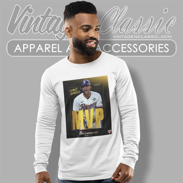 Corey Seager World Series Mvp 2023 Long Sleeve Tee Corey Seager World Series Mvp 2023 Long Sleeve Tee