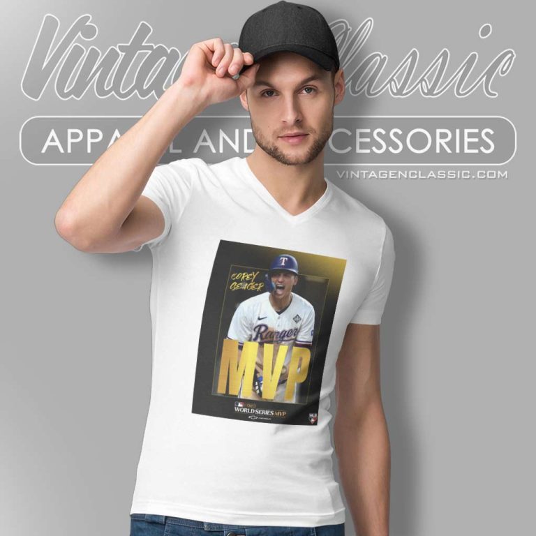 Corey Seager World Series Mvp 2023 V Neck TShirt Corey Seager World Series Mvp 2023 V Neck TShirt