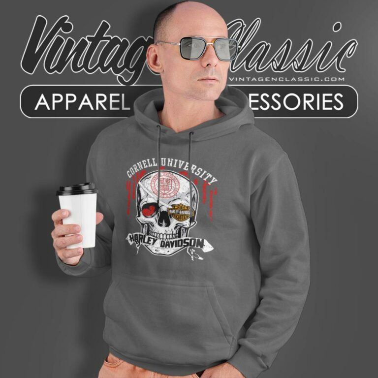 Cornell University Harley Davidson Skull Hoodie Cornell University Harley Davidson Skull Hoodie