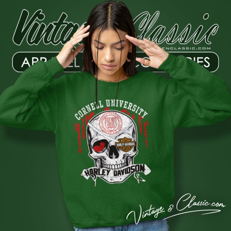 Cornell University Harley Davidson Skull Sweatshirt Cornell University Harley Davidson Skull Sweatshirt