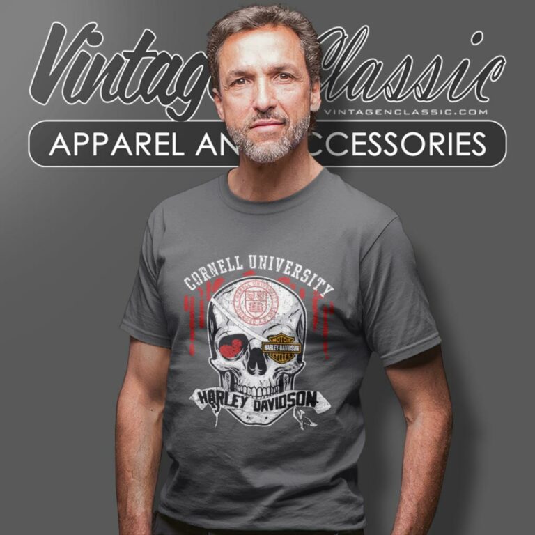 Cornell University Harley Davidson Skull T Shirt Cornell University Harley Davidson Skull T Shirt