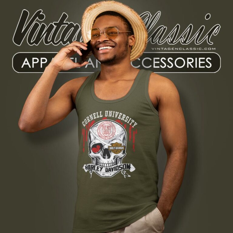 Cornell University Harley Davidson Skull Tank Top Racerback Cornell University Harley Davidson Skull Tank Top Racerback