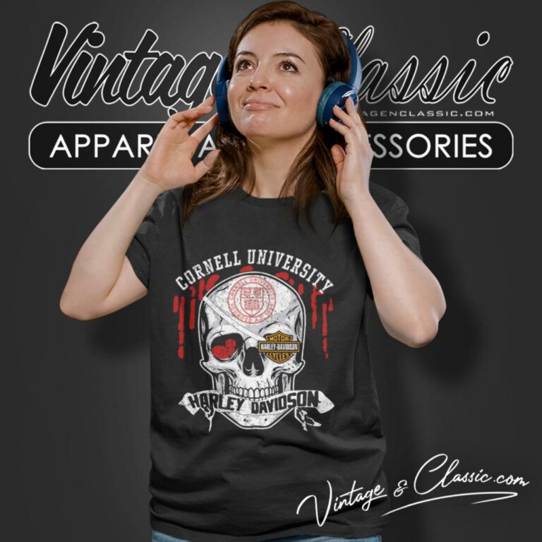 Cornell University Harley Davidson Skull Women T Shirt Cornell University Harley Davidson Skull Women T Shirt