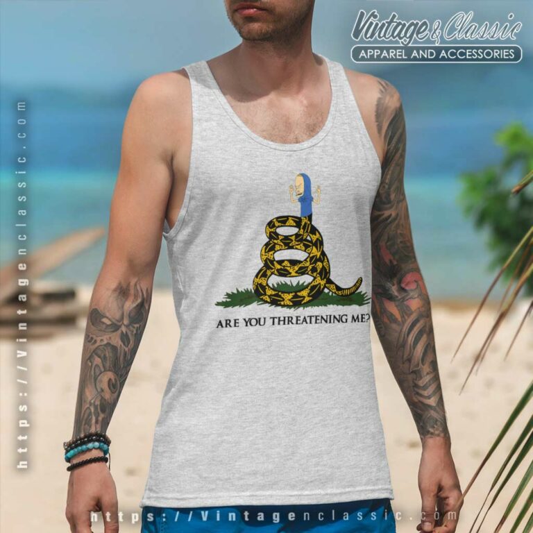 Cornholio Gadsden Flag Snake Are You Threatening Me Tank Top Racerback Cornholio Gadsden Flag Snake Are You Threatening Me Tank Top Racerback
