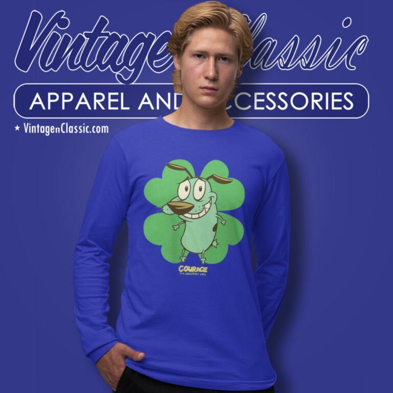 Courage The Cowardly Dog Saint Patricks Day Long Sleeve Tee Courage The Cowardly Dog Saint Patricks Day Long Sleeve Tee