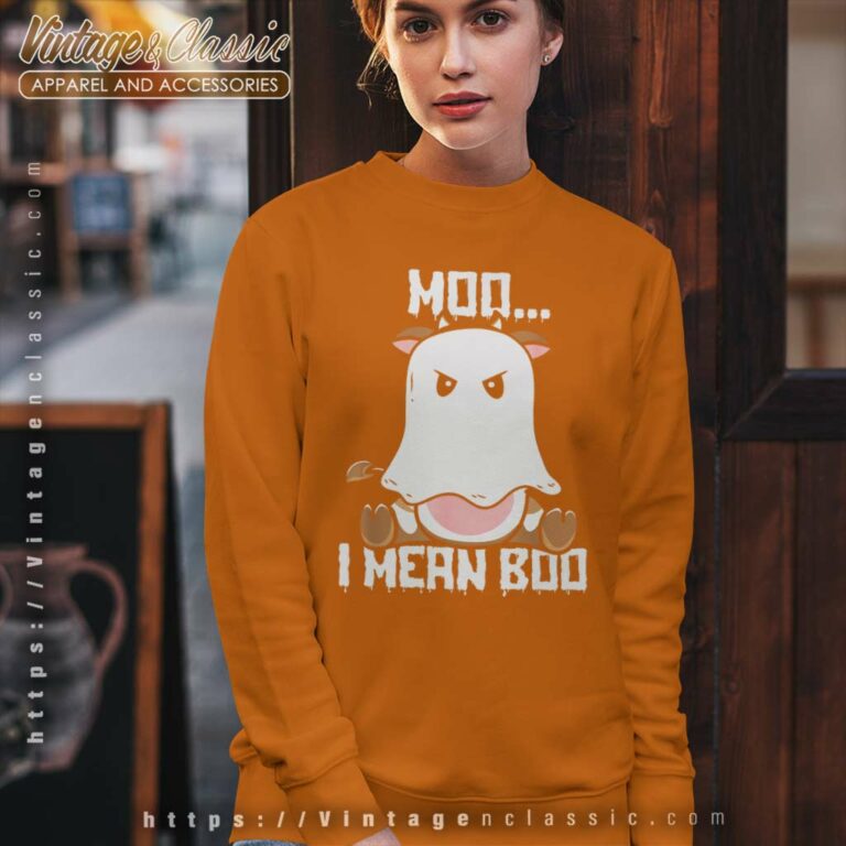 Cow Ghost Moo I Mean Boo Halloween 2023 Sweatshirt Cow Ghost Moo I Mean Boo Halloween 2023 Sweatshirt