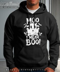 Cow Ghost Moo I Mean Boo Halloween Humor Hoodie