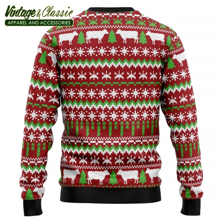 Cow Mooey Christmas Ugly Christmas Sweater Back Cow Mooey Christmas Ugly Christmas Sweater Back