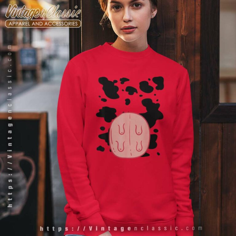 Cow Udder Pattern Funny Lazy Diy Costume Easy Halloween Sweatshirt Cow Udder Pattern Funny Lazy Diy Costume Easy Halloween Sweatshirt