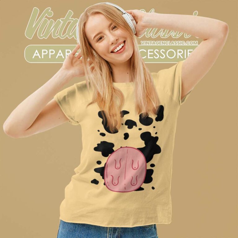 Cow Udder Pattern Funny Lazy Diy Costume Easy Halloween Women TShirt Cow Udder Pattern Funny Lazy Diy Costume Easy Halloween Women TShirt