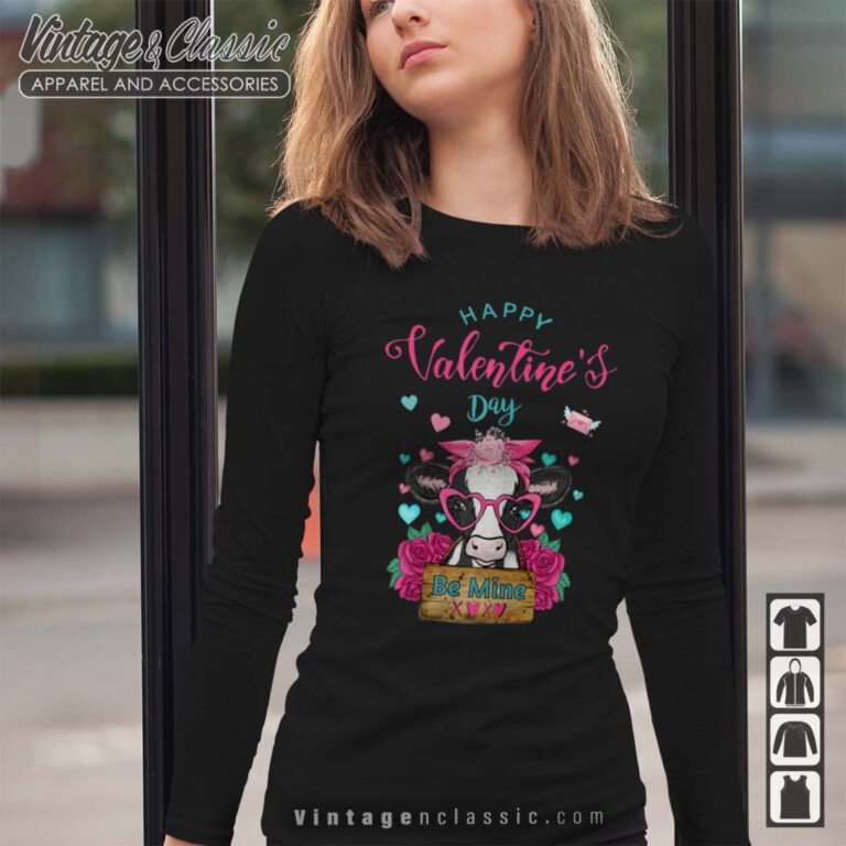 Cow Valentines Day BE MINE Longsleeves Cow Valentines Day BE MINE Longsleeves