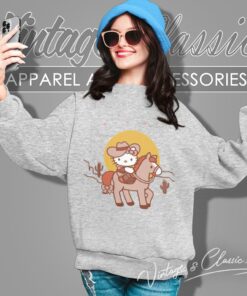 Cowboy Hello Kitty Riding Horse Shirt 4 Cowboy Hello Kitty Riding Horse Sweatshirt