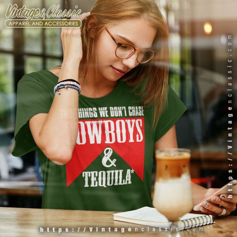 Cowboys And Tequila Retro Women TShirt Cowboys And Tequila Retro Women TShirt