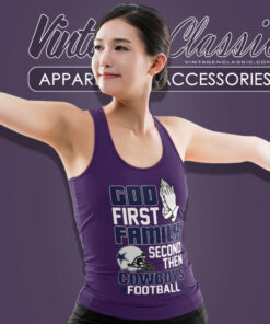 Cowboys God First Family Second Then Tank Top Racerback