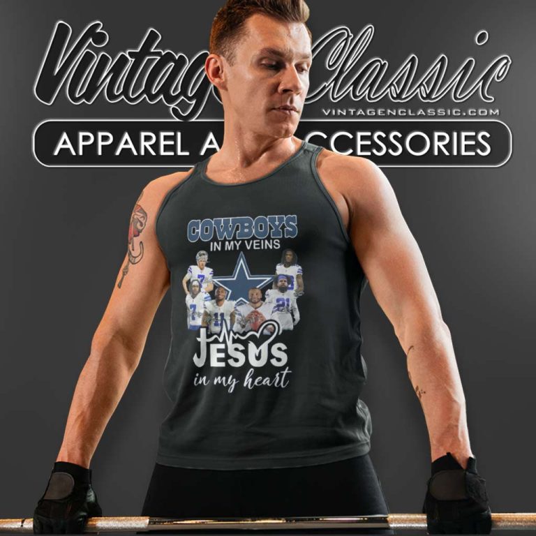 Cowboys In My Veins Jesus In My Heart Tank Top Racerback Cowboys In My Veins Jesus In My Heart Tank Top Racerback
