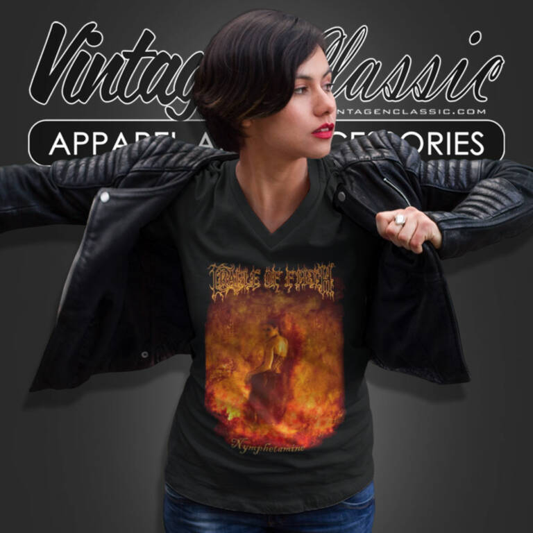 Cradle Of Filth Nymphetamine V Neck TShirt Cradle Of Filth Nymphetamine V Neck TShirt