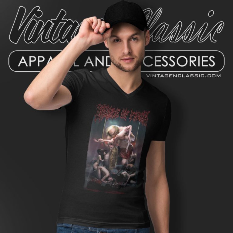 Cradle Of Filth Saturn V Neck TShirt Cradle Of Filth Saturn V Neck TShirt