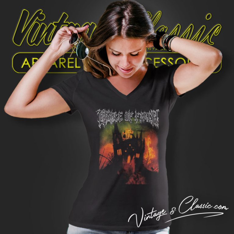 Cradle Of Filth Shirt Cemetery And Sundown V Neck TShirt Cradle Of Filth Shirt Cemetery And Sundown V Neck TShirt