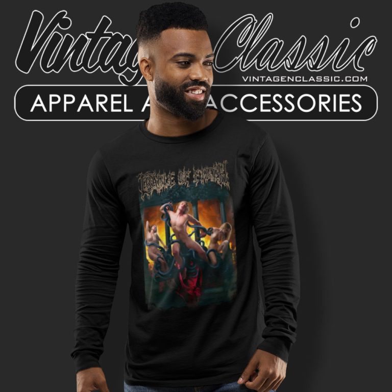 Cradle Of Filth Shirt Crawling King Chaos Long Sleeve Tee Cradle Of Filth Shirt Crawling King Chaos Long Sleeve Tee