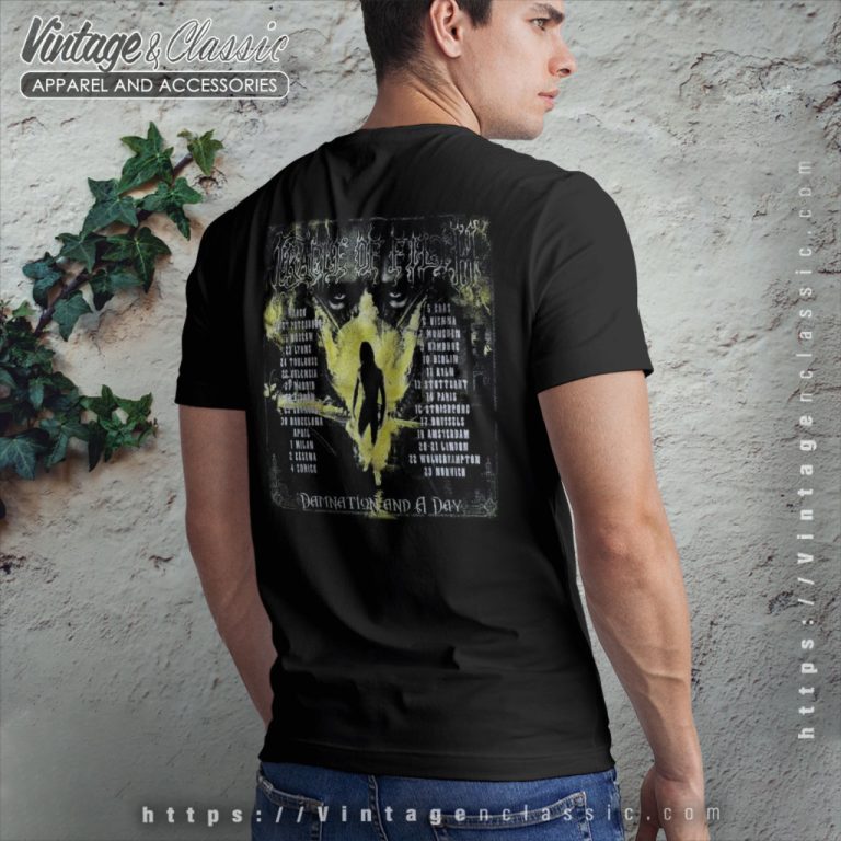 Cradle Of Filth Shirt Damnation And A Day Tour Backside T Shirt Cradle Of Filth Shirt Damnation And A Day Tour Backside T Shirt