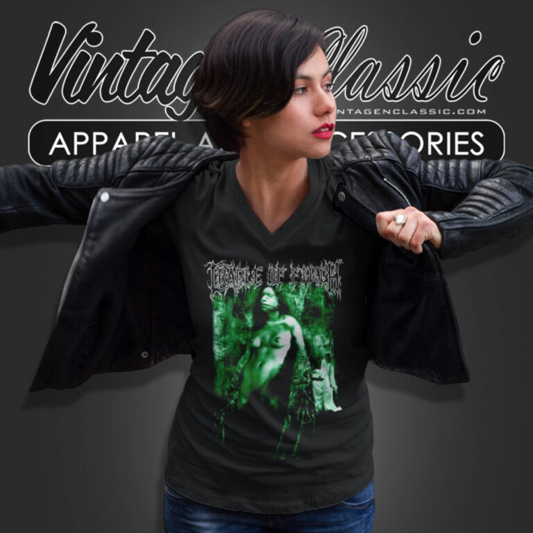 Cradle Of Filth Shirt Graven Sin V Neck TShirt Cradle Of Filth Shirt Graven Sin V Neck TShirt