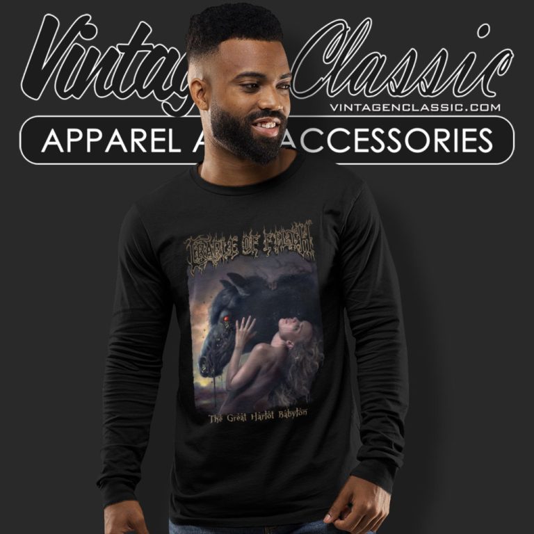 Cradle Of Filth Shirt The Great Harlot Babylon Long Sleeve Tee Cradle Of Filth Shirt The Great Harlot Babylon Long Sleeve Tee