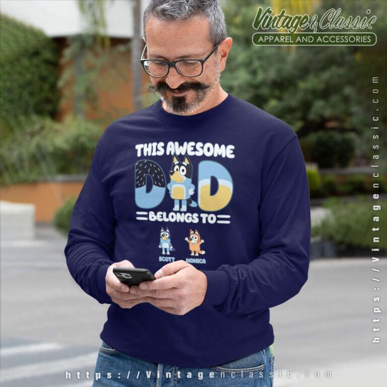 Custom Bluey This Awesome Dad Belong To shirt Custom Bluey This Awesome Dad Belong To shirt
